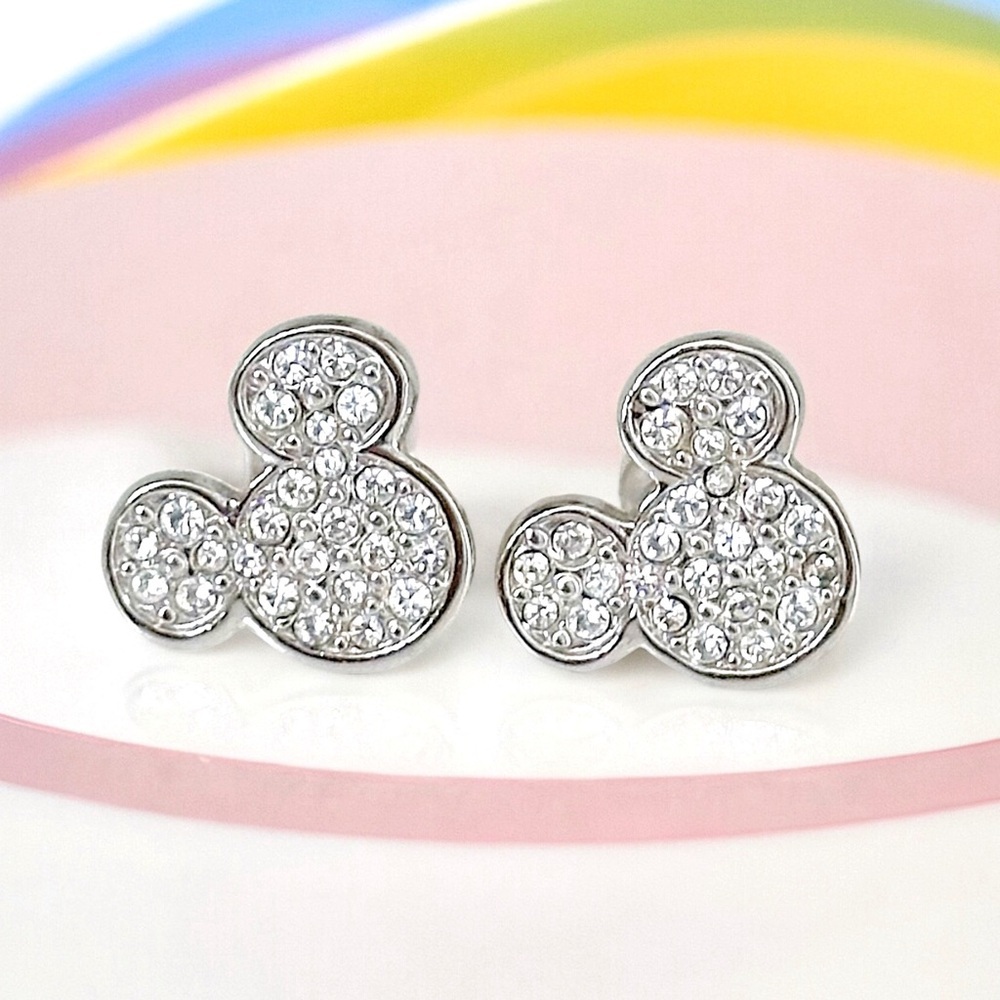 SWAROVSKI Disney Crystal Rhodium Plated Limited Edition Mickey Mouse Earrings